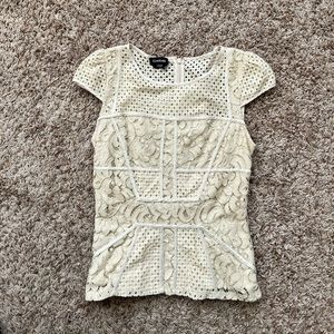 Bebe - Cream Top - Size S